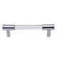 Clear Silver Small Cylinder Glass Door Handles